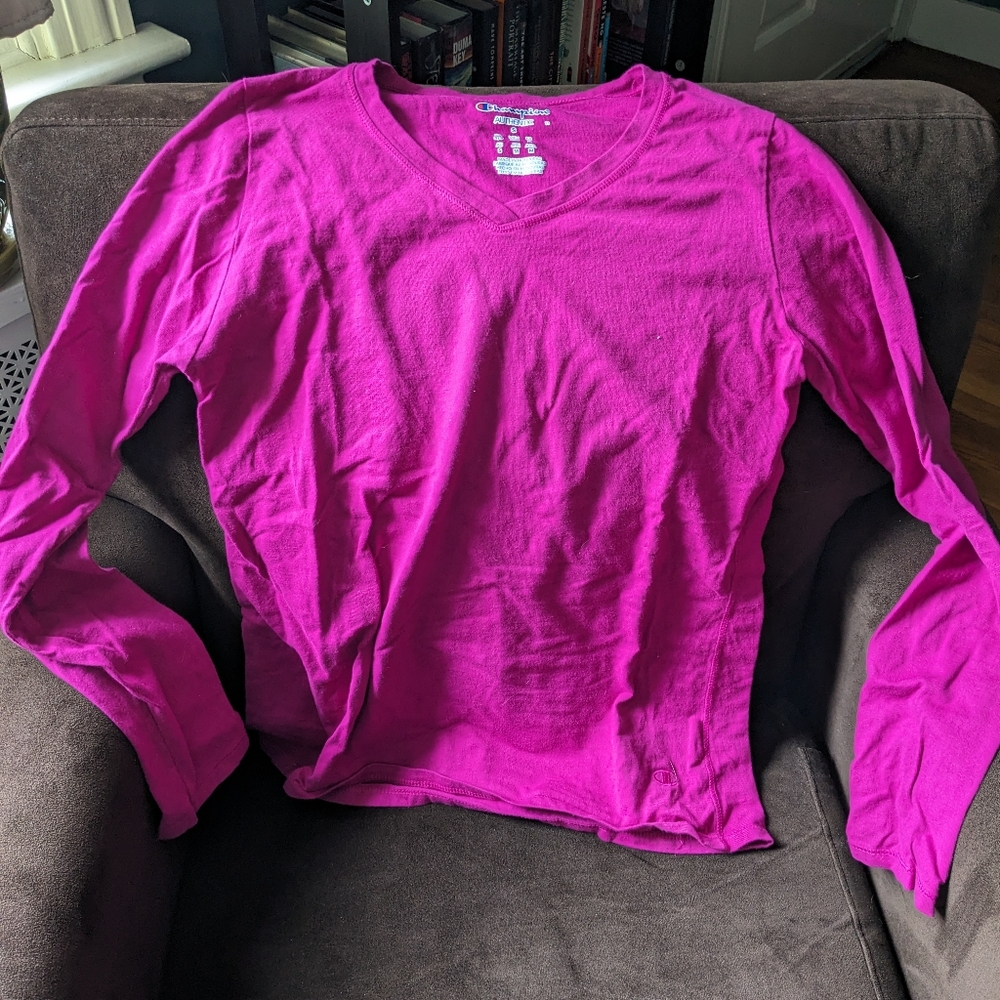Fuschia Champion Longsleeve Shirt
